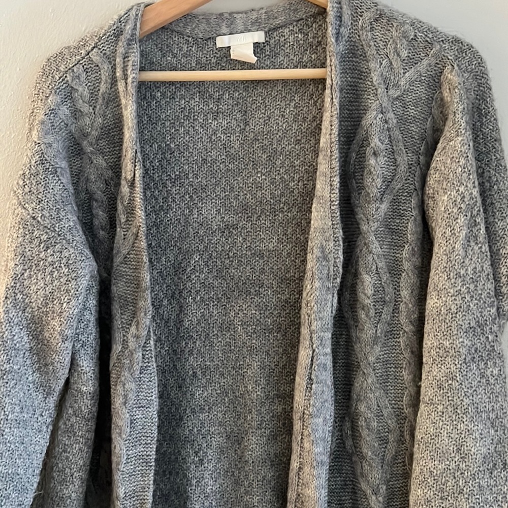 HM longline cable knit sweater , size S
